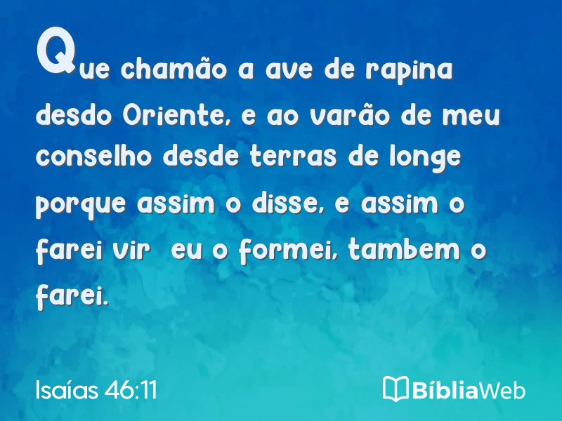 Isaías 46:11 em imagem para compartilhar