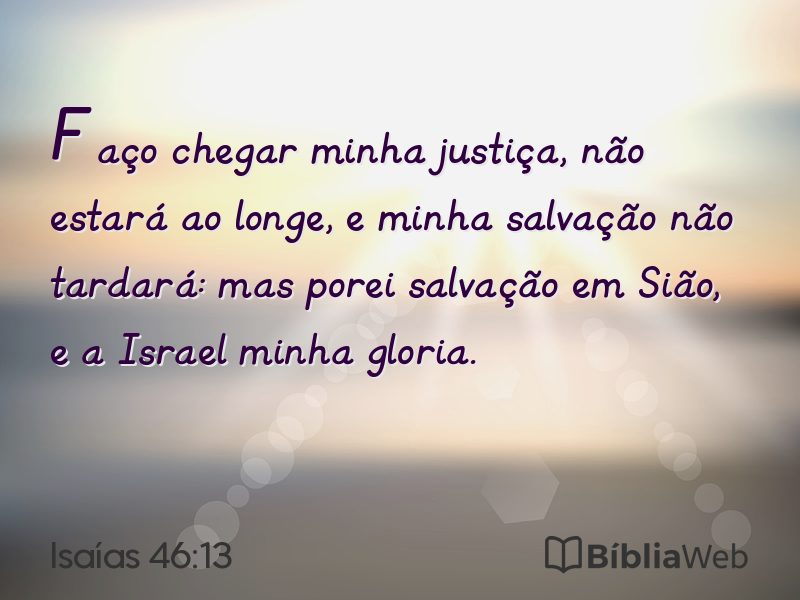 Isaías 46:13 em imagem para compartilhar