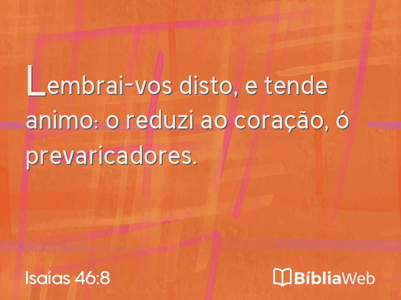 Isaías 46:8 em imagem para compartilhar