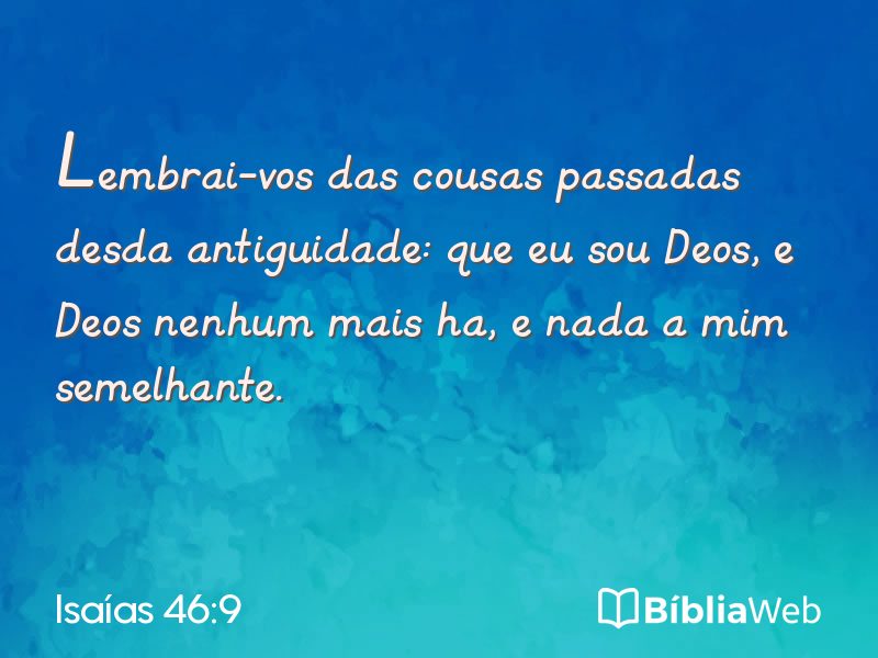 Isaías 46:9 em imagem para compartilhar
