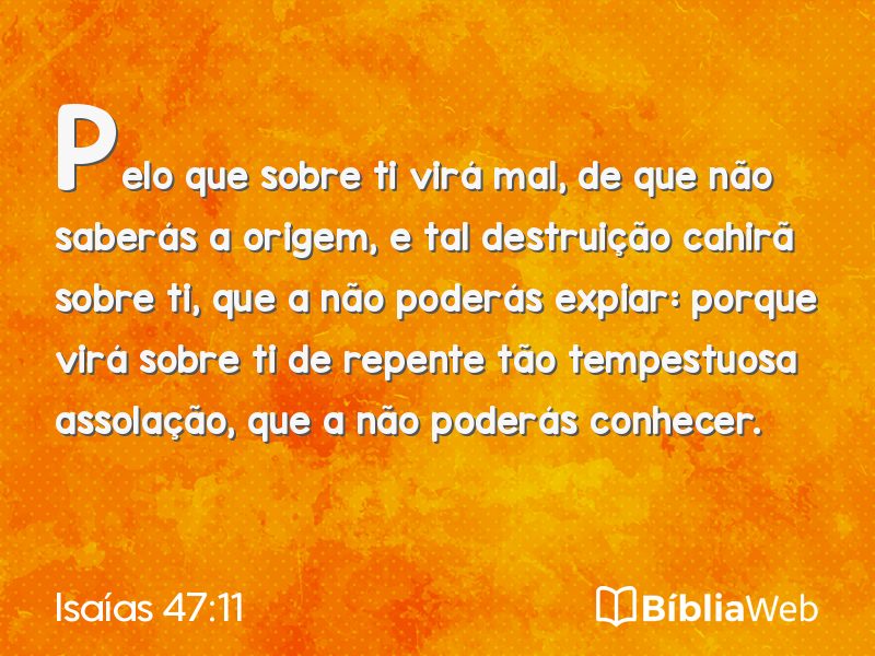 Isaías 47:11 em imagem para compartilhar