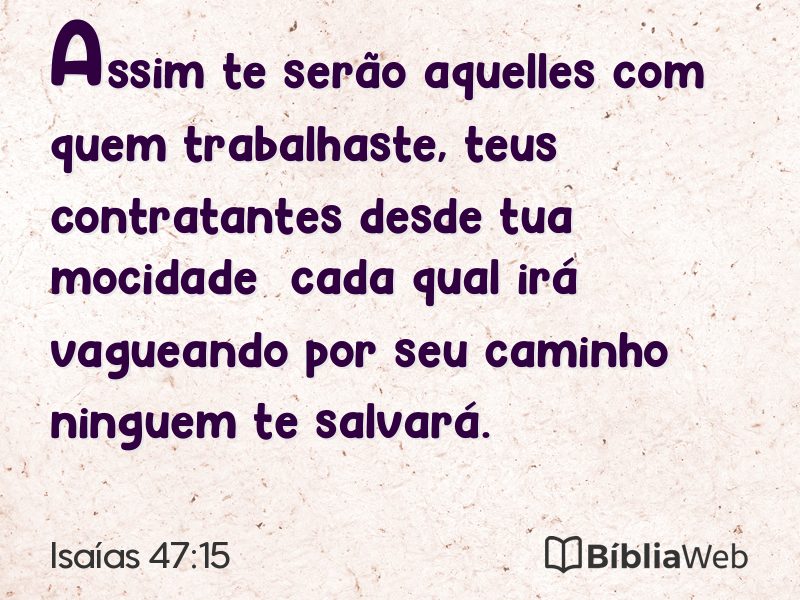 Isaías 47:15 em imagem para compartilhar
