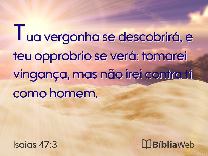 Isaías 47:3 em imagem para compartilhar