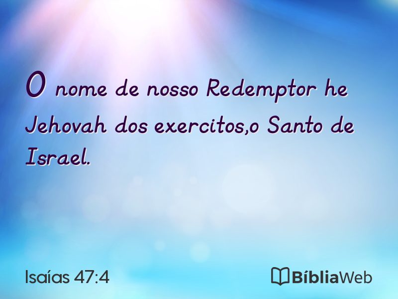 Isaías 47:4 em imagem para compartilhar