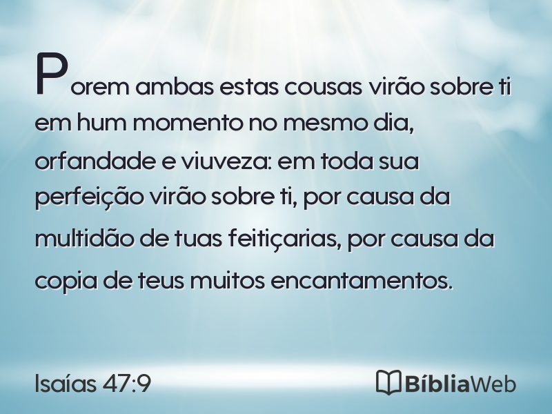Isaías 47:9 em imagem para compartilhar
