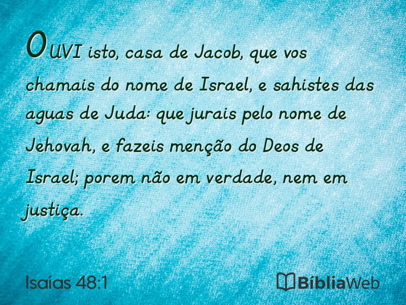 Isaías 48:1 em imagem para compartilhar