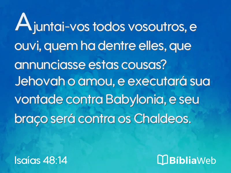Isaías 48:14 em imagem para compartilhar