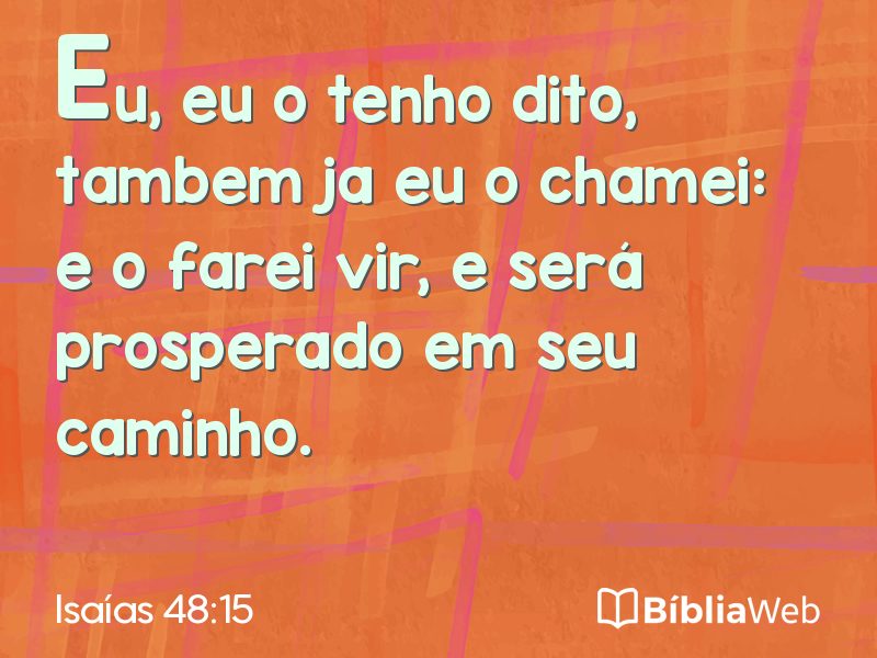 Isaías 48:15 em imagem para compartilhar