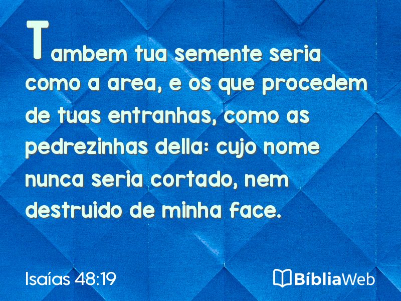 Isaías 48:19 em imagem para compartilhar