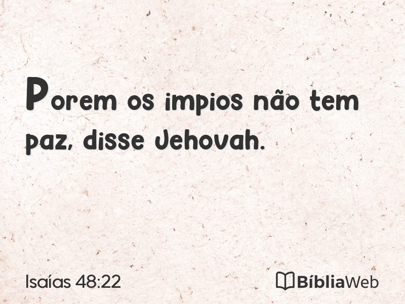 Isaías 48:22 em imagem para compartilhar