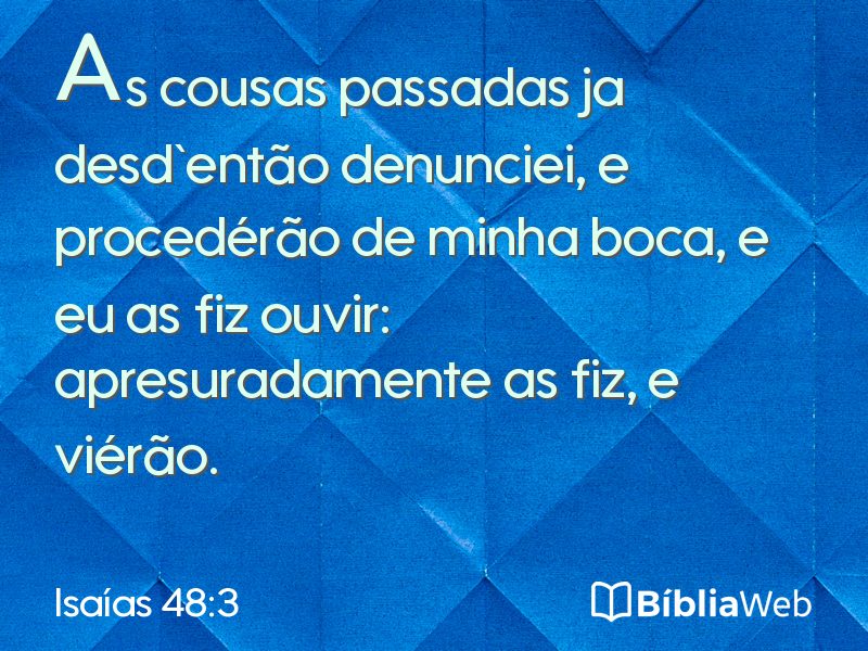 Isaías 48:3 em imagem para compartilhar