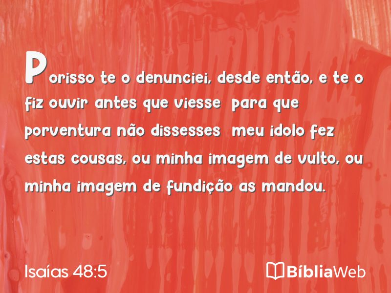 Isaías 48:5 em imagem para compartilhar