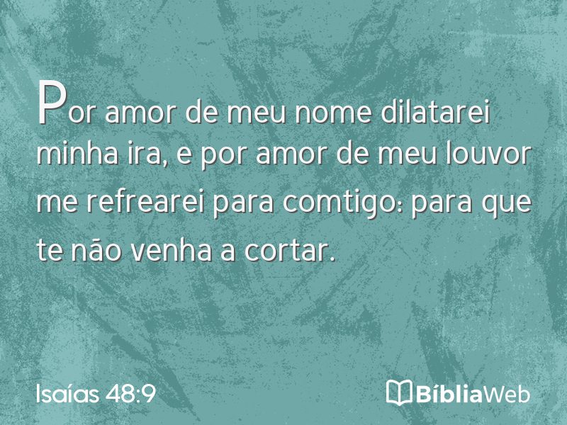 Isaías 48:9 em imagem para compartilhar