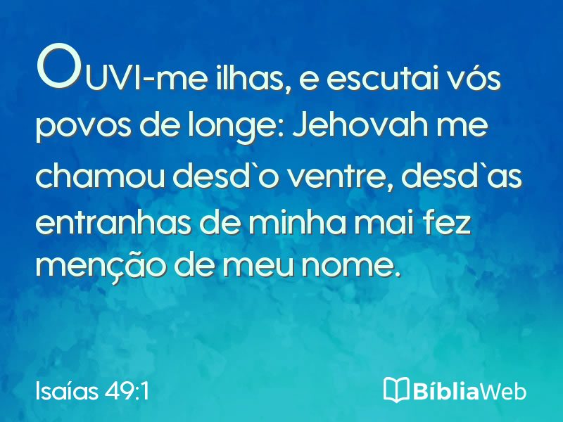 Isaías 49:1 em imagem para compartilhar