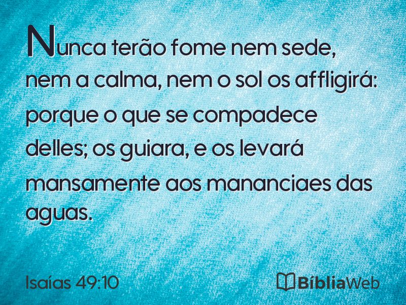 Isaías 49:10 em imagem para compartilhar