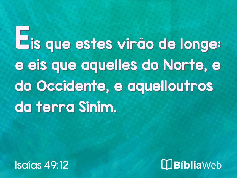 Isaías 49:12 em imagem para compartilhar