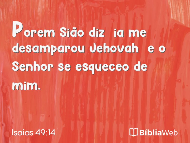 Isaías 49:14 em imagem para compartilhar