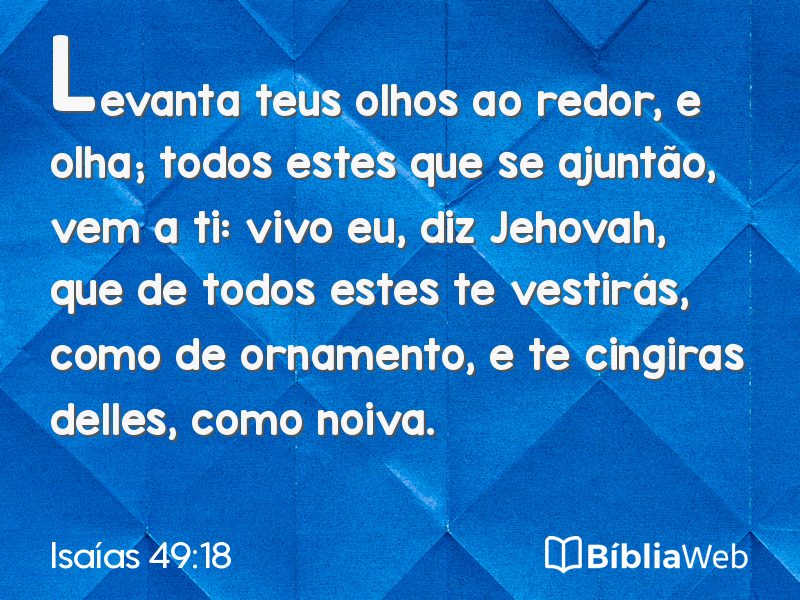 Isaías 49:18 em imagem para compartilhar