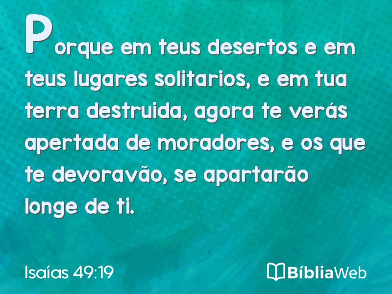 Isaías 49:19 em imagem para compartilhar
