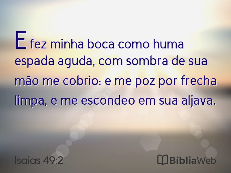 Isaías 49:2 em imagem para compartilhar