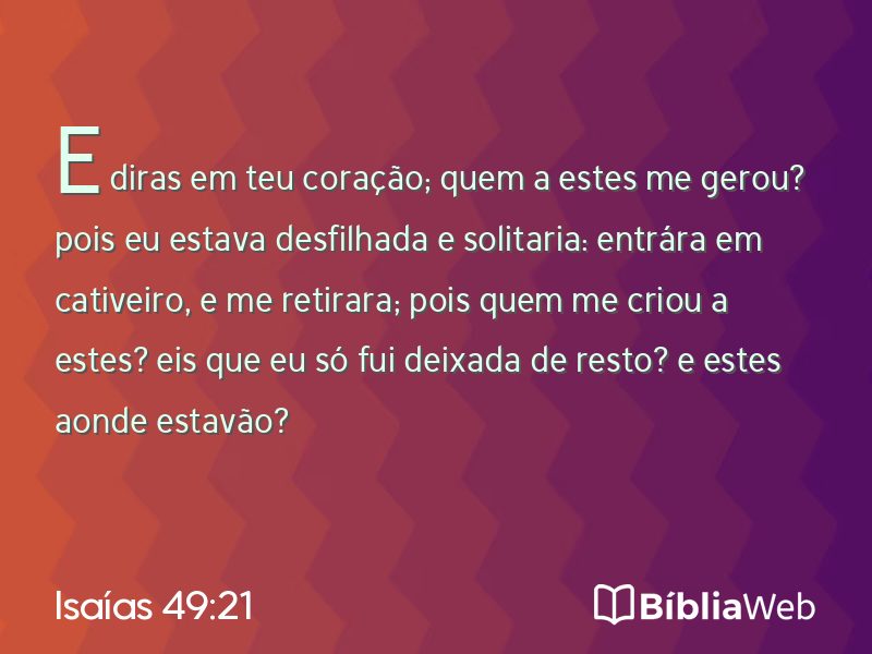 Isaías 49:21 em imagem para compartilhar