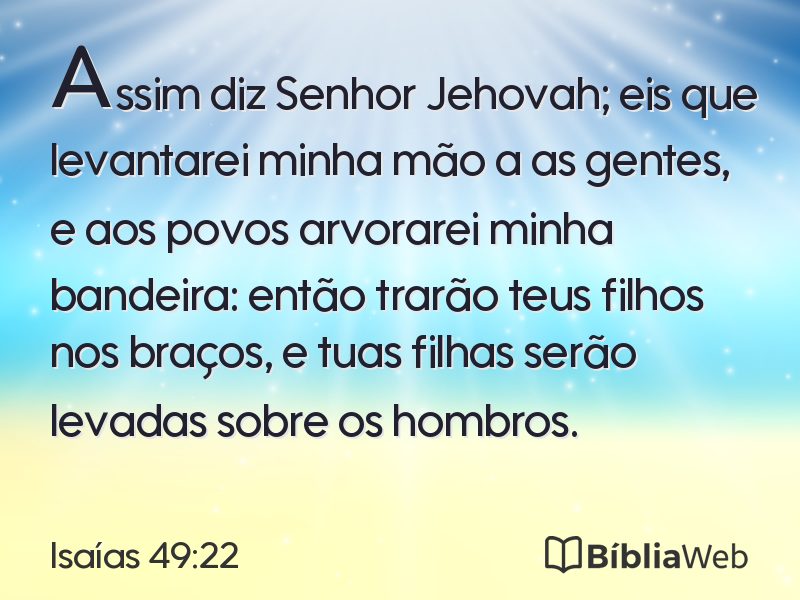 Isaías 49:22 em imagem para compartilhar