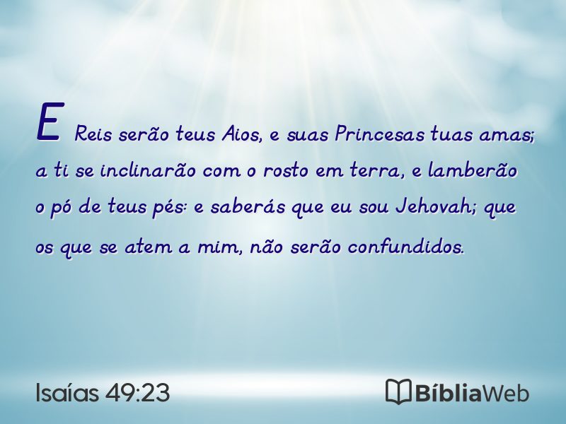 Isaías 49:23 em imagem para compartilhar