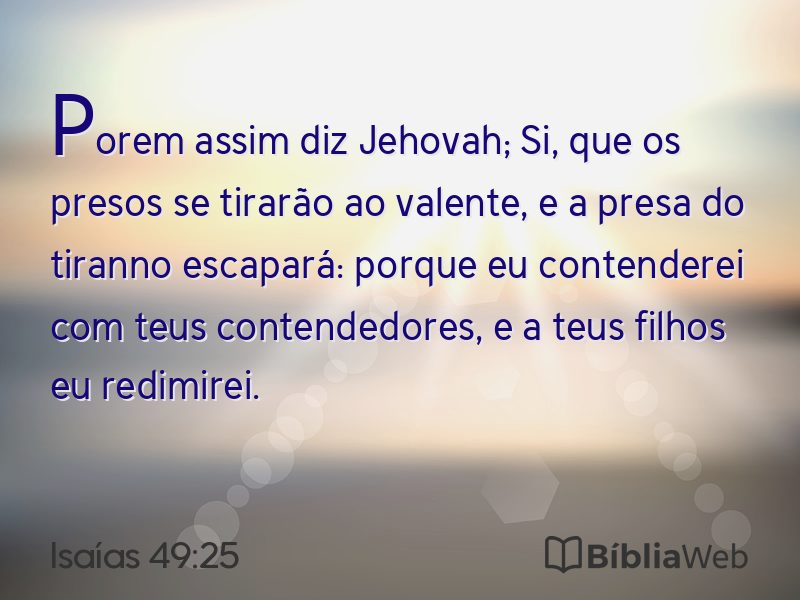 Isaías 49:25 em imagem para compartilhar