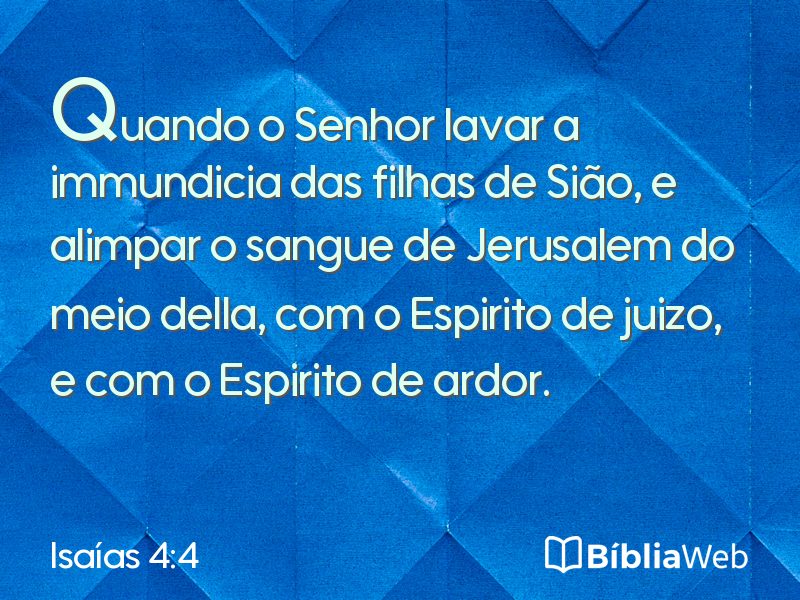 Isaías 4:4 em imagem para compartilhar