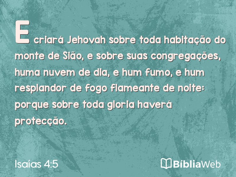 Isaías 4:5 em imagem para compartilhar