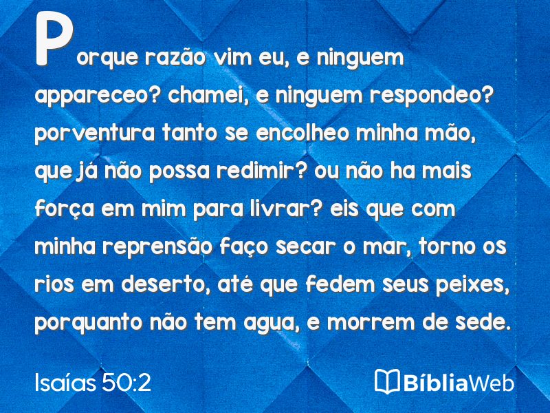 Isaías 50:2 em imagem para compartilhar