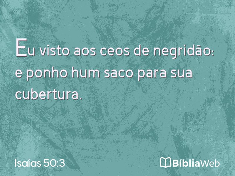 Isaías 50:3 em imagem para compartilhar