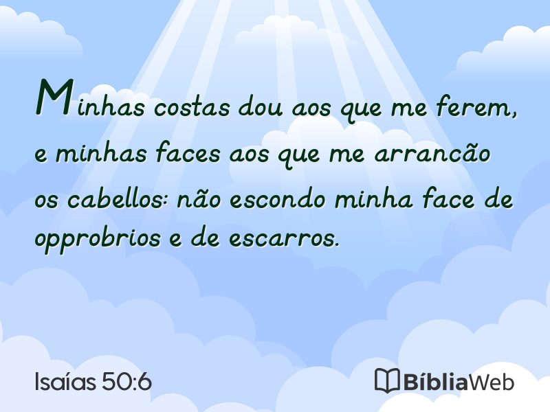 Isaías 50:6 em imagem para compartilhar