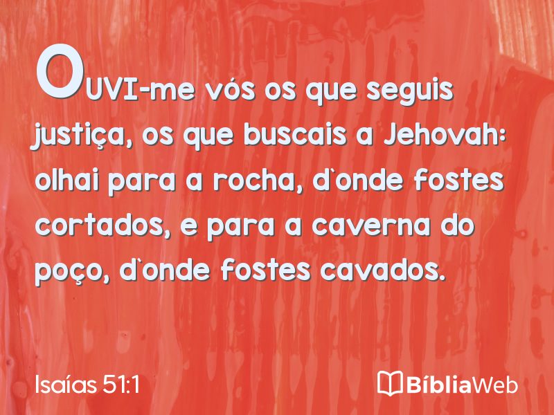 Isaías 51:1 em imagem para compartilhar