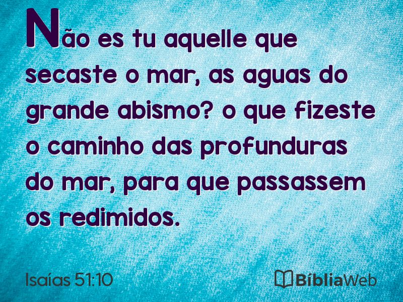 Isaías 51:10 em imagem para compartilhar