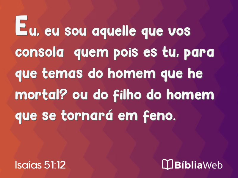 Isaías 51:12 em imagem para compartilhar