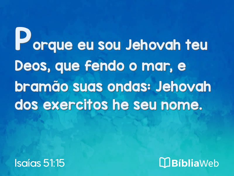 Isaías 51:15 em imagem para compartilhar