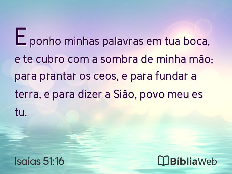 Isaías 51:16 em imagem para compartilhar