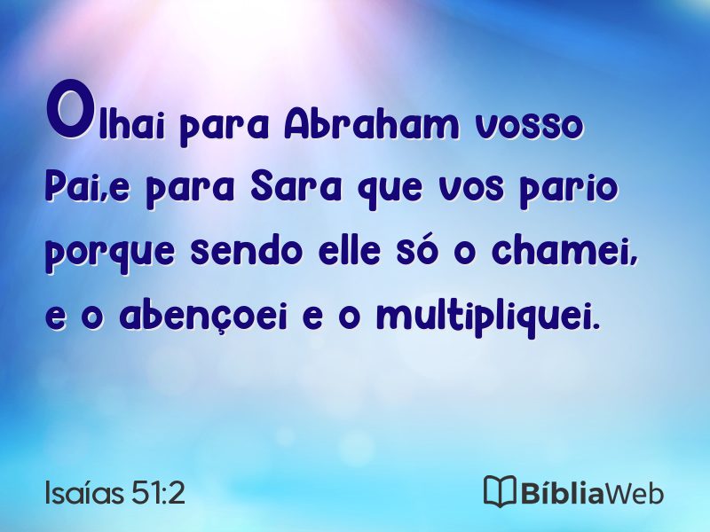 Isaías 51:2 em imagem para compartilhar