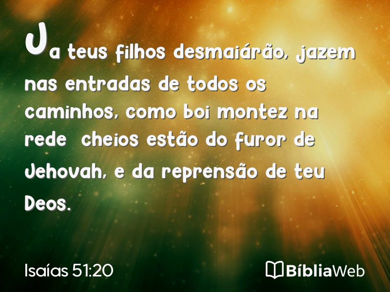 Isaías 51:20 em imagem para compartilhar