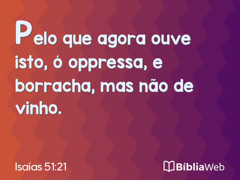 Isaías 51:21 em imagem para compartilhar