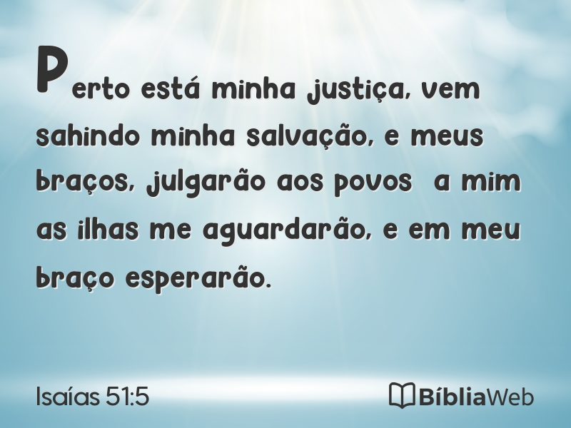 Isaías 51:5 em imagem para compartilhar