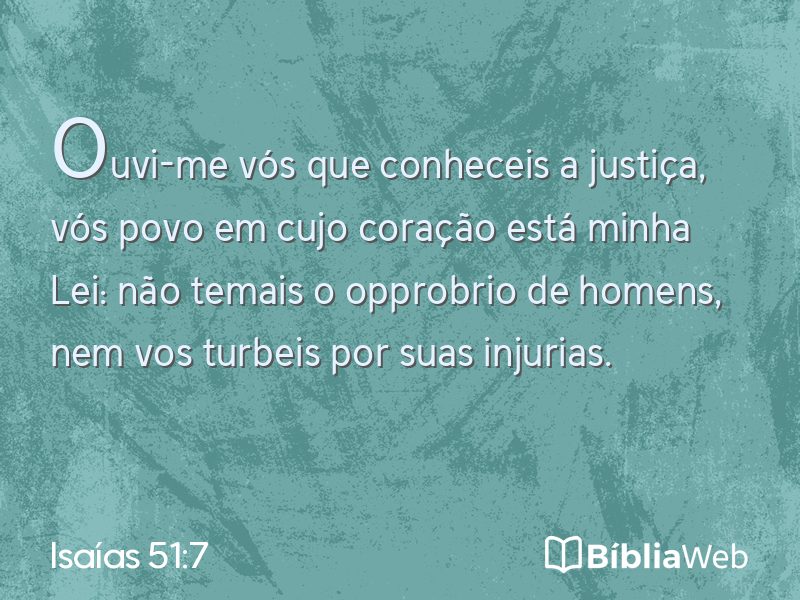 Isaías 51:7 em imagem para compartilhar