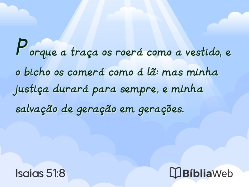 Isaías 51:8 em imagem para compartilhar