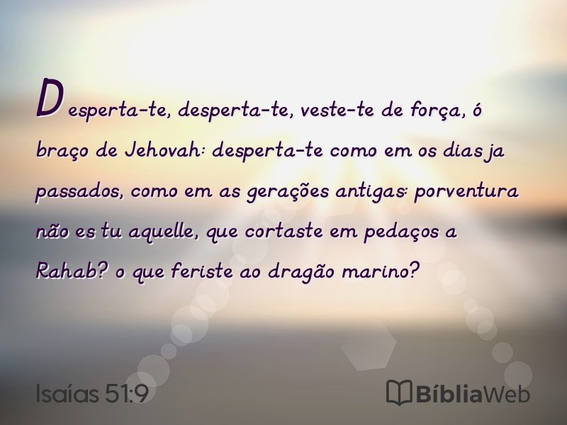 Isaías 51:9 em imagem para compartilhar