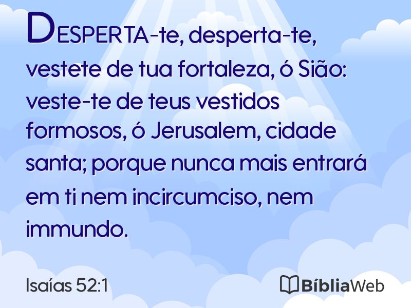 Isaías 52:1 em imagem para compartilhar