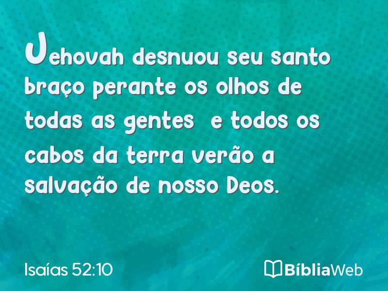 Isaías 52:10 em imagem para compartilhar