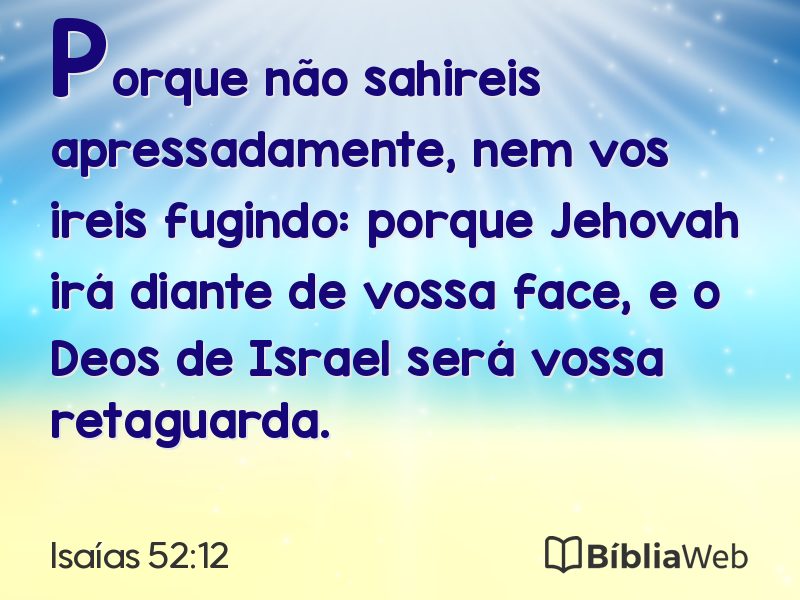 Isaías 52:12 em imagem para compartilhar