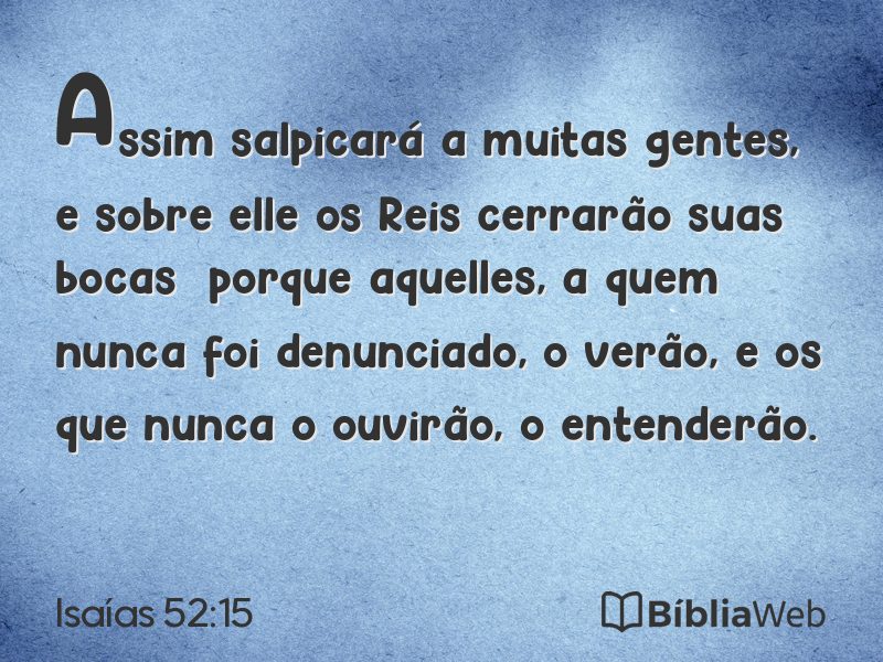 Isaías 52:15 em imagem para compartilhar