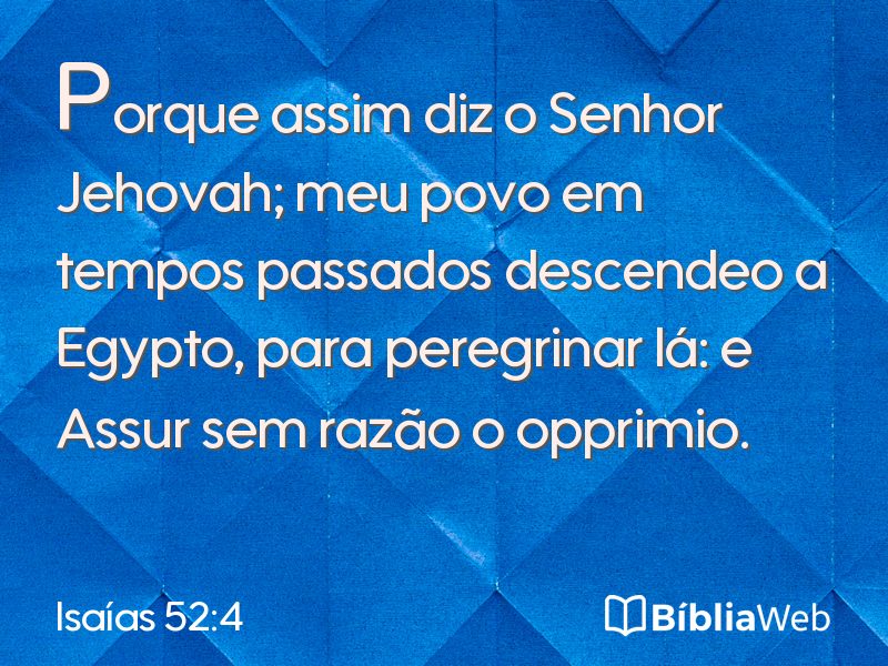 Isaías 52:4 em imagem para compartilhar